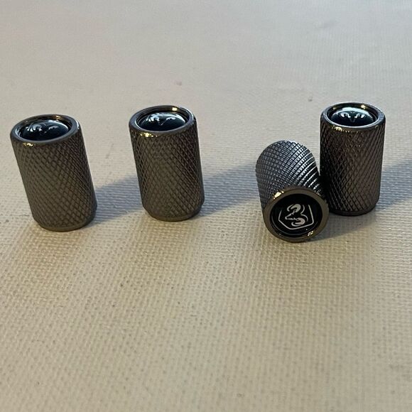 Dodge Logo Valve Stem Caps in Gray set of 4 NWT - Picture 3 of 5